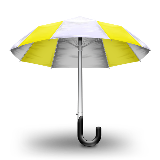 Umbrella Yellow Icon 512x512 png